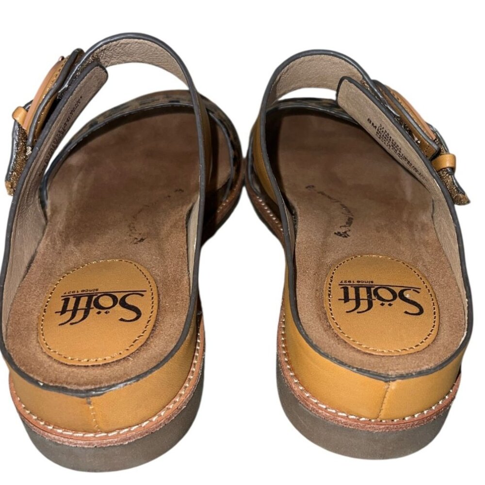 Sofft Braye Two Strap Comfort Sandals Slides Luggage/Tan-8 M - Picture 5 of 7